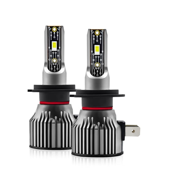 Amdohai H7 LED Headlight Bulbs IP68 Waterproof Car LED Headlight Bulbs 6500K 120W 12000LM Bright LED Headlights, 2PCS