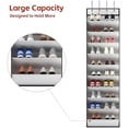 thumbnail image 6 of 10 Tiers White Over Door Shoe Organizer Storage, Hanging Shoe Holder for Door with Large Deep Pockets, Fit 20-30 Pairs Shoe Rack for Sneakers, Boots. (White), 6 of 7