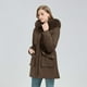 thumbnail image 3 of Parkas de manga larga para mujer, chaqueta holgada coreana de longitud media, abrigo para mujer, 3 of 7