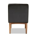 thumbnail image 4 of Baxton Studio Daymond Mid-Century Modern Dark Brown Faux Leather Upholstered and Walnut Brown Finished Wood Dining Chair, 4 of 6