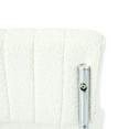 thumbnail image 6 of 4 Luxury White Chairs. Metal Legs (silver), Stable Base. Slip Adjustable Feet. Upholstery, Spacious And Comfortable. 250 Lbs Load Bearing. Easy Assembly Instructions Included Seating Robust, 6 of 7