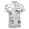 thumbnail image 4 of Chemical Elements Men Zipper T-shirt Summer Casual Short Sleeve T-shirt Top, 4 of 7
