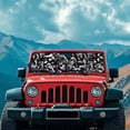 thumbnail image 3 of HUIACONG Gray Camo Sun Shade Windshield,Car Sunshade for Rubicon Sahara TJ JK JKU 2 & 4 Door-Blocks UV Rays Sun Visor Shield,Front Window Sun Shade, 3 of 6