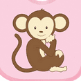 thumbnail image 4 of Inktastic Monkey thinking Boys or Girls Baby Bib, 4 of 4
