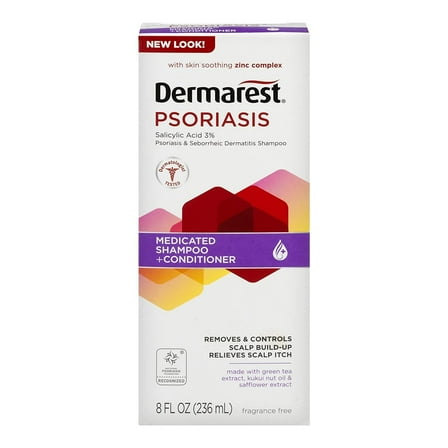Dermarest Psoriasis Medicated Shampoo & Conditioner Natural Extracts, 8 oz