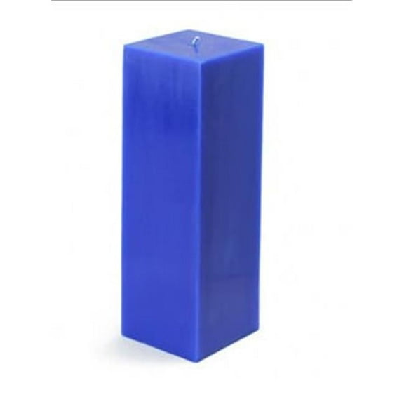 Zest Candle CPZ-160-12 3 x 9 in. Blue Square Pillar Candle -12pcs-Case - Bulk