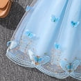 thumbnail image 5 of CAUYDY 2T 3T 4T Little Baby Girl Summer Dress 5T 6T 7T Kid Girls Tulle Dresses Ruffle Sleeveless Children's Birthday Party Wedding Graduation Ceremony Dress (Sizes 4-5 Years,F2-Blue), 5 of 5