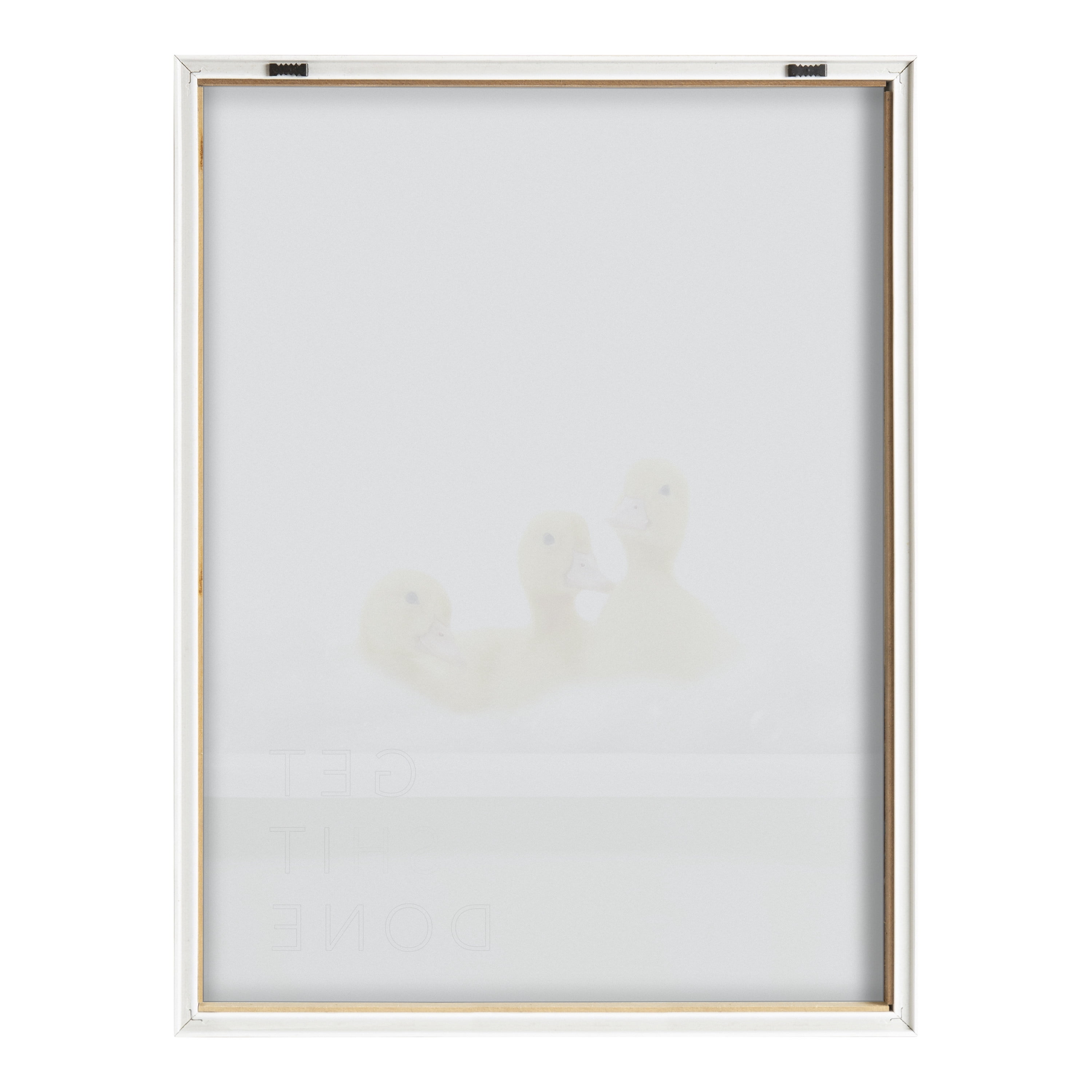 Kate and Laurel Blake Bathroom Bubble Bath 3 Ducks Framed Printed Glass Wall Art by The Creative Bunch Studio, 18x24 Natural, Adorable Baby Animal Art for Wall