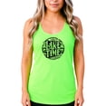 thumbnail image 2 of Lake Time Tank Top for Women and Teens Circle Graphic Summer Shirt for Adults Neon Green Tank Top X-Large, 2 of 4