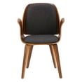 thumbnail image 6 of Armen Living Tiffany Mid-Century Dining Chair in Charcoal Fabric with Walnut Veneer Finish, 6 of 6