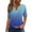 Blue, variant on loopsun Plus Size Tops for Womens,Womens Summer Tops,Women's Casual Solid Color Medium Short Sleeve V-Neck Top Gray XXXL