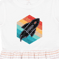thumbnail image 4 of Inktastic Rocket Ship Retro Space Girls Toddler Dress, 4 of 5