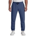 thumbnail image 3 of Hearthz Men's Quick Dry Straight Leg Men’s Pants Athletic Workout Ice Silk Trousers Stretchy Men's Joggers with Zipper Pockets Blue XXL, 3 of 5