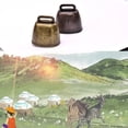 thumbnail image 6 of 3x Grazing Bell Small Loud Bells Metal Cow Cattle Farm Animal Red Bronze, 6 of 8