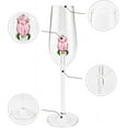 thumbnail image 3 of Rose Wine Glass with Rose Inside，Unique Flower Wine Goblet Cocktail Glasses Crystal Champagne Flutes Red Wine Glass for Wedding, Birthday, 3 of 7