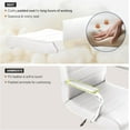 thumbnail image 5 of Modern Leather Conference Room Chair, High Back Home Office Chair – Adjustable Height Swivel Executive Computer Chair with Padded Seat & Armrest (White Frame with Gold Accents), 5 of 16