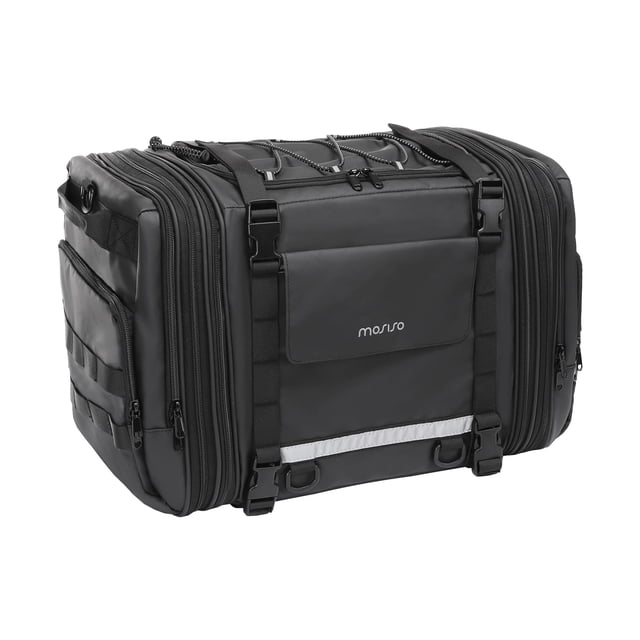 Bolsa trasera para motocicleta MOSISO expandible 32L-48L con funda para lluvia