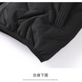 thumbnail image 7 of WTOBBY Men's Casual Solid-Color Embossed Down Cotton Vest, Loose Stand-Up Collar Thickened Coat for Winter, Lightweight and Warm for Outdoor and Casual Use,Black L, 7 of 7