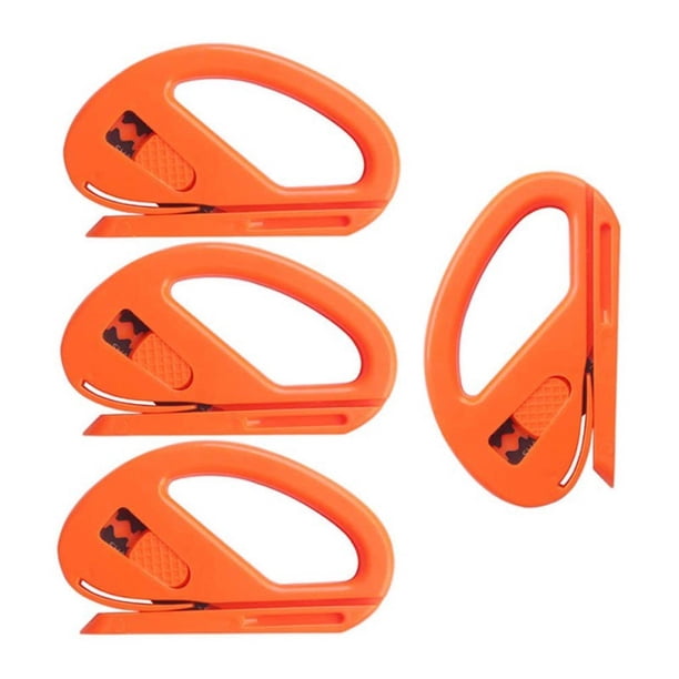 Paquete de 4 cortadores de película de vinilo de seguridad, cortador de papel de fibra de carbono, cortador de envolturas, cuchillo artesanal, cuchillo utilitario, cortador de papel de envoltura de p JAMW Sencillez