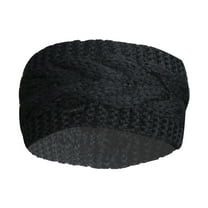 GZWYHT Headbands for Women,Hair Accessories Solid Knitting Wool Empty Top Pullover Hat Hair Band Warm Temperament Hair Band Headdress Hair Bands,Hair Ties,Workout Headbands Black