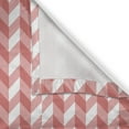 thumbnail image 5 of Ambesonne Coral Grommet Curtain, Retro Chevron Pattern, 50" x 84", Coral Dark Coral White, 5 of 6