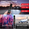 thumbnail image 2 of Lepmerk High-Precision Portable Noise Meter FY8862 - Digital Sound Level Tester with A-Weighting, Fast/Slow Mode, 30-130dB Range, Compact Design for Home, Office, and Industrial Use (Battery Not, 2 of 7