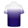 thumbnail image 4 of Men's Polo Shirts Short Sleeve Button Up Gradient Gym & Tennis Apparel Loose Fit Summer Beach Streetwear,Purple,XL, 4 of 5