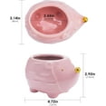 thumbnail image 2 of SIABC-Hedgehog Ceramic Planter, Cute Hedgehog Succulent Flower Pot, Hedgehog Cachepot for Home Office (Pink), 2 of 4