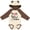 Natural & Brown w Ears, variant on Inktastic My 1st Golf Season Girls Long Sleeve Baby Bodysuit