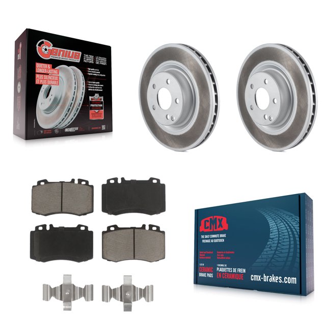 Transit Auto Front Coated Disc Brake Rotors and Ceramic Pads Kit for Car Mercedes-Benz E350 SL550 SL500 CLS550 CLS500 E550 KGC-100591