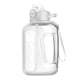 thumbnail image 2 of Botella de agua con marca de graduación, incluye pajita, diseño deportivo a prueba de fugas, color blanco, para gimnasio, camping y uso al aire libre, botella de hidratación portátil. Blahzhy, 2 of 9