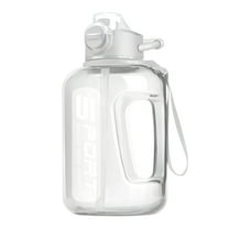 AYktou 58oz Water Bottle for All Day Hydration Big Water Bottle with Straw Measures Daily Gym Water Bottle with Handle Leakproof Sports Water Bottle for Gym Camping Outdoor(White)