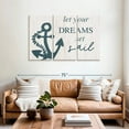thumbnail image 2 of Elephant Stock Dreams Set Sail Wall Art - Horizontal Multi Panel Canvas - Living Room Wall Decor - Inspirational And Typography Multi Panel - Beige And Blue Decor By Natalie Carpentieri - 57" x 36", 2 of 8