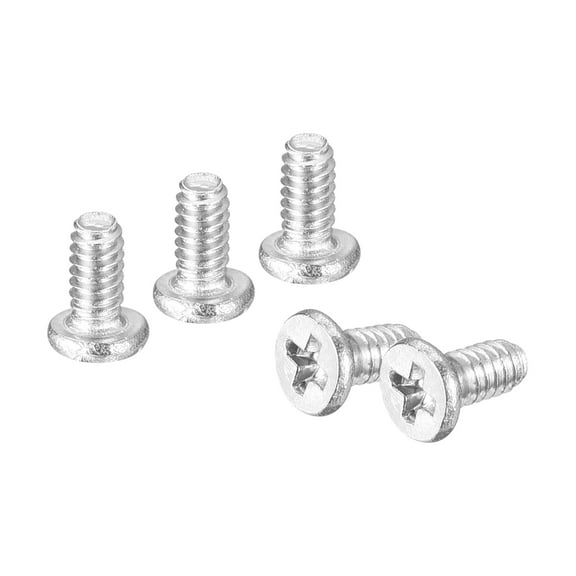 M1.4-0.3 x 3mm 20Pcs Metal Flat Round Head Screws Phillips Drive Machine Bolt