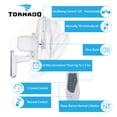 thumbnail image 4 of Tornado Wall Mount Fan - 16 Inch Wall Fan Remote Control Included - 3 Speed Settings - UL Listed, 4 of 5