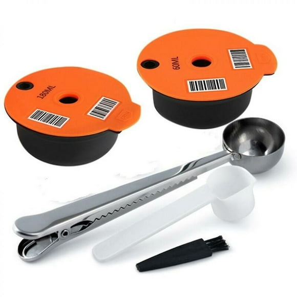 Refillable Coffee Capsules Compatible with Bosch Tassimo, Stainless Steel Filter Cup Set