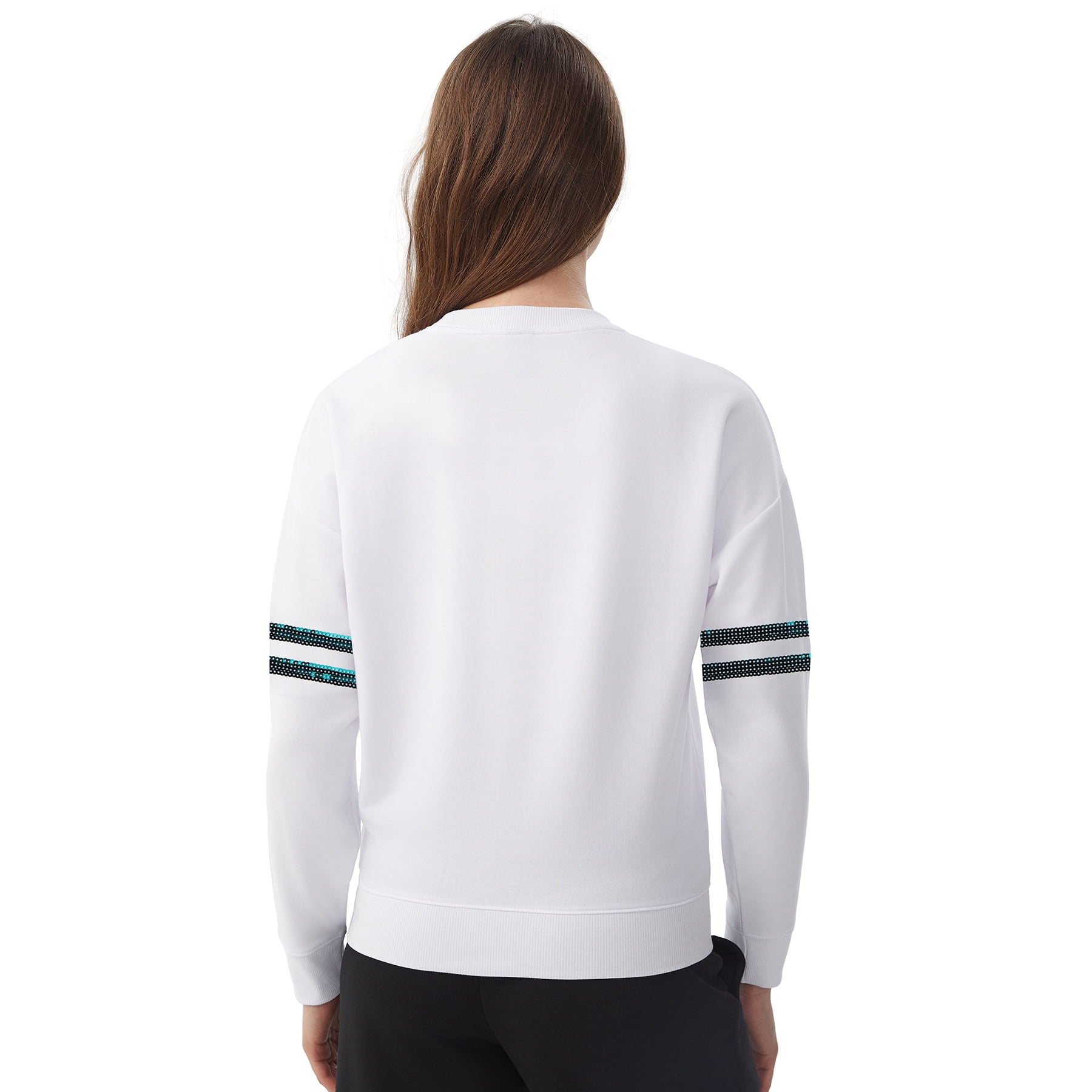 NFL Womens Philadelphia Eagles Cozy Sequin Crew Neck Sweatshirt