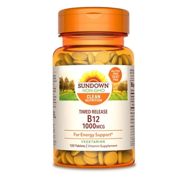 Sundown Timed Release Vitamin B12 1000 mcg, Supports Nervous System And Cellular Energy Health, 120 Tablets