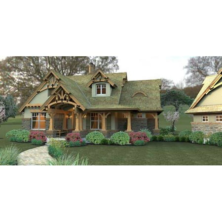 TheHouseDesigners 2259 Construction Ready Small  Craftsman  
