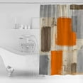 thumbnail image 2 of Orange Paint Shower Curtain, 36" x 72", Abstract Mottled Classic Art Waterproof Bathroom Curtain Washable Shower Curtain Set with 12 Hooks, 2 of 6