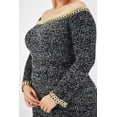 thumbnail image 4 of Vestido con detalle de cadena Roman Fashion /Tallas Extras, 51731 (Gris) gris 42, 4 of 7