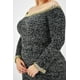 thumbnail image 4 of Vestido con detalle de cadena Roman Fashion Talla Extra 51731 Gris 38, 4 of 7