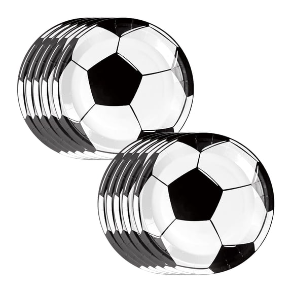 10pcs Soccer Party Decorations, Disposable Soccer Print Paper Plates & Napkins, Sports Theme Birthday Party Supplies, Tableware Set for Boys Girls, Football-themed Dinner Plates Paper Plates