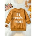 thumbnail image 3 of Wassery Kids Halloween Clothes for Boys Girls Toddler Autumn Winter Sweatshirts Long Sleeve Round Neck Letter Pumpkin Print Pullovers Tops Halloween Costume 6M-6T, 3 of 9