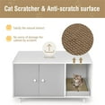 thumbnail image 4 of Demi Bonn 35" Hidden Cat Litter Box Enclosure with Divider and Double Doors, Cat House Washroom Furniture, Gray, 4 of 7