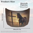 thumbnail image 7 of Uorisanigo Car Hood Cover, Waterproof Sunproof Crossed Western Horse Auto Hood Wrap Blankets Removable Automotive Exterior Accessories Elastic Emblem Car Bonnet All-Season Protection, 7 of 7