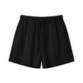 thumbnail image 4 of Women's Two-Piece Shorts Set Three-Quarter Length Sleeve V Neck Striped Vacation Daily Casual Outdoor Summer Loose Set, 4 of 8