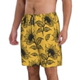 thumbnail image 2 of Cauagu Autumn Sunflower Print Men's Swim Trunks,Hawaiian Bathing Suit Swimsuits Beach Shorts with Pockets for Men Quick Dry Swimming Board Shorts-XX-Large, 2 of 6