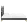 thumbnail image 6 of Modway Alexandria Tufted Performance Velvet Twin Platform Bed in Charcoal, 6 of 10