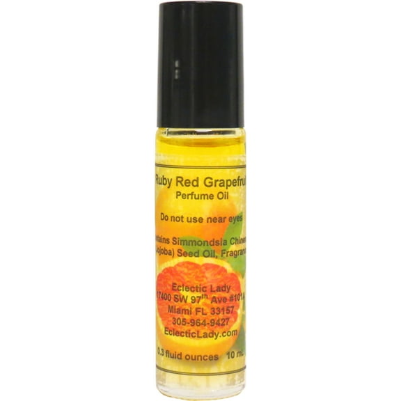 Ruby Red Grapefruit Perfume Oil, 0.3 Oz Portable Roll-On Fragrance